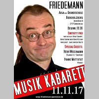 Plakat f&uuml;r das erstes Konzert in Triobesetzung am 11. November 2017